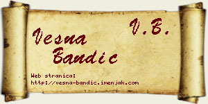 Vesna Bandić vizit kartica